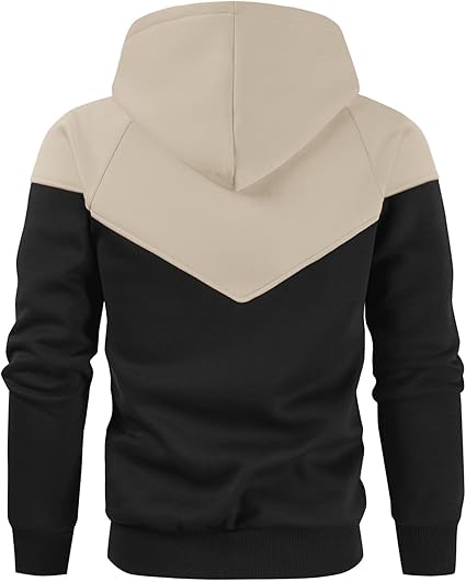 Men's Fleece Color Block Hoodie