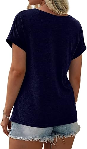 Women's Color Block Short Sleeve Casual T-Shirt