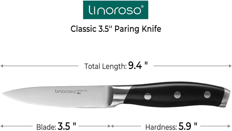 Linoroso 4-Piece German Steel Chef Knife Set