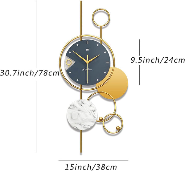 Stylish 31-Inch Non-Ticking Wall Clock