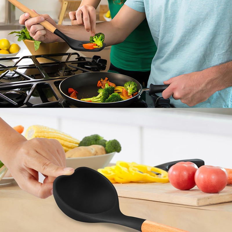 15-Piece Silicone Kitchen Utensil Set