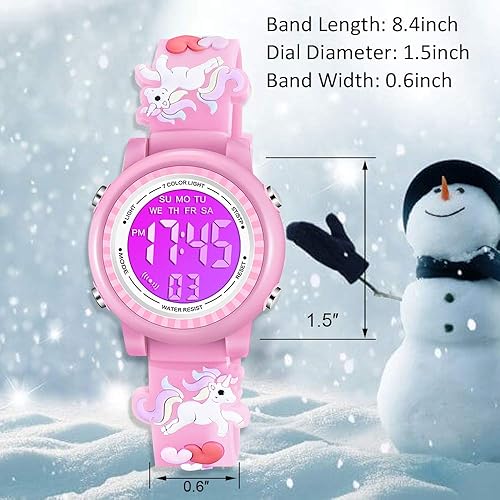 3D Cartoon Waterproof LED Kids Watch