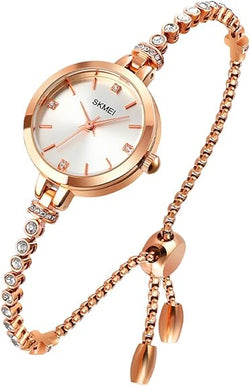 SKMEI Rose Gold Diamond Bracelet Watch