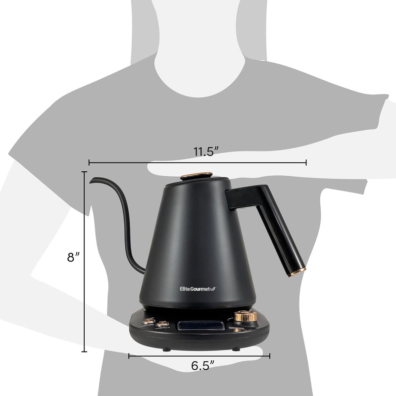 Elite Gourmet 1L Digital Gooseneck Kettle