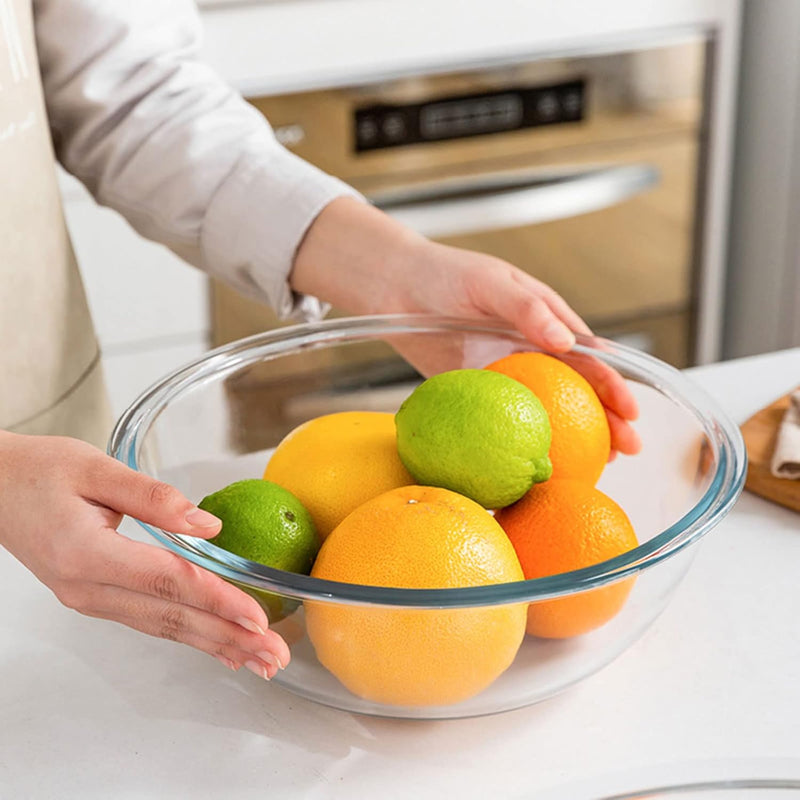 Glass Mixing Bowl Set with Lids