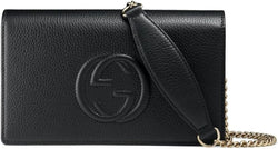 Gucci Soho Mini Round Black Leather Handbag