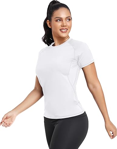 TELALEO Women's Compression T-Shirts (4-Pack)