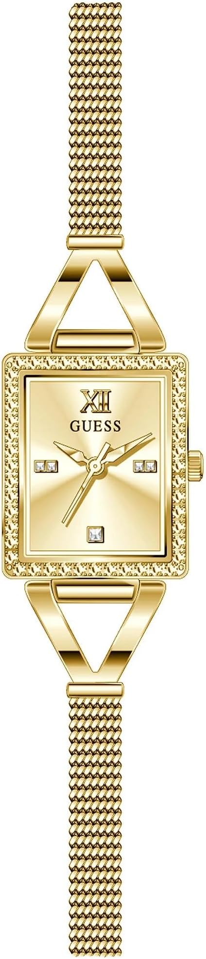 Gold-Tone Rectangle 22mm Watch