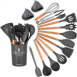 15-Piece Silicone Kitchen Utensil Set