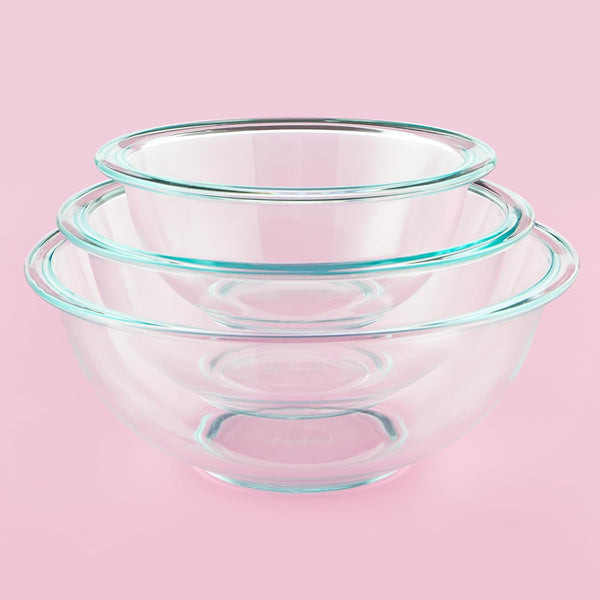 Pyrex 3-Piece Glass Mixing Bowl Set