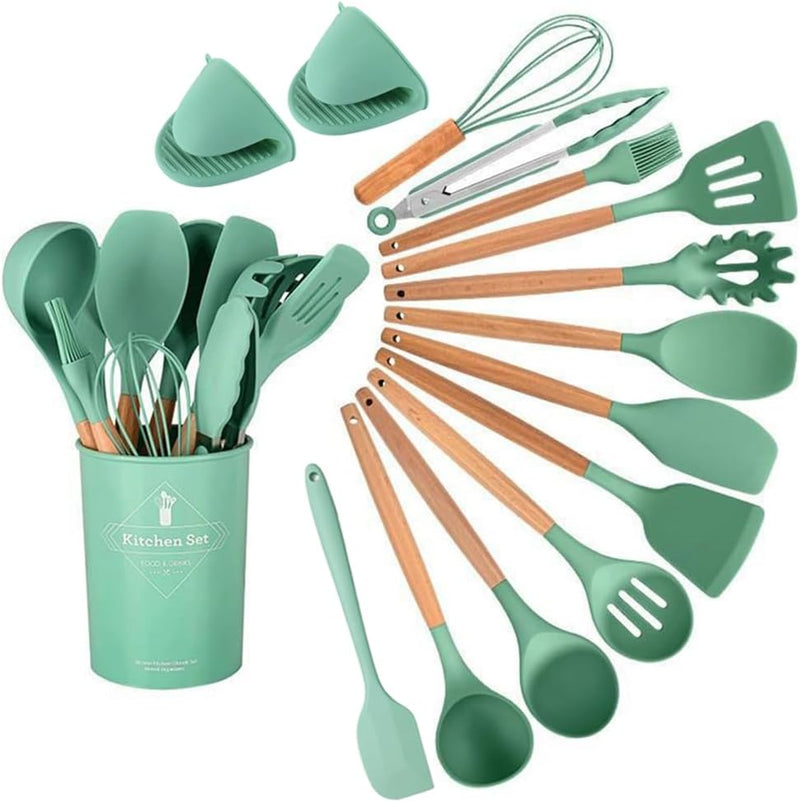 15-Piece Silicone Kitchen Utensil Set