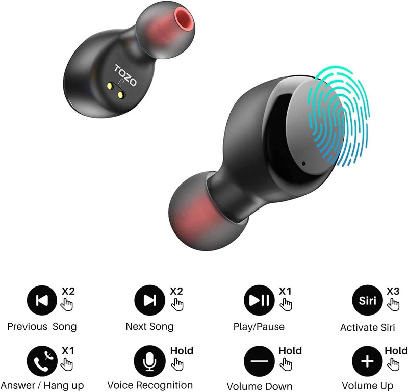 TOZO T6 Wireless Earbuds - 45H Playtime