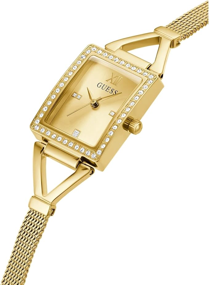 Gold-Tone Rectangle 22mm Watch