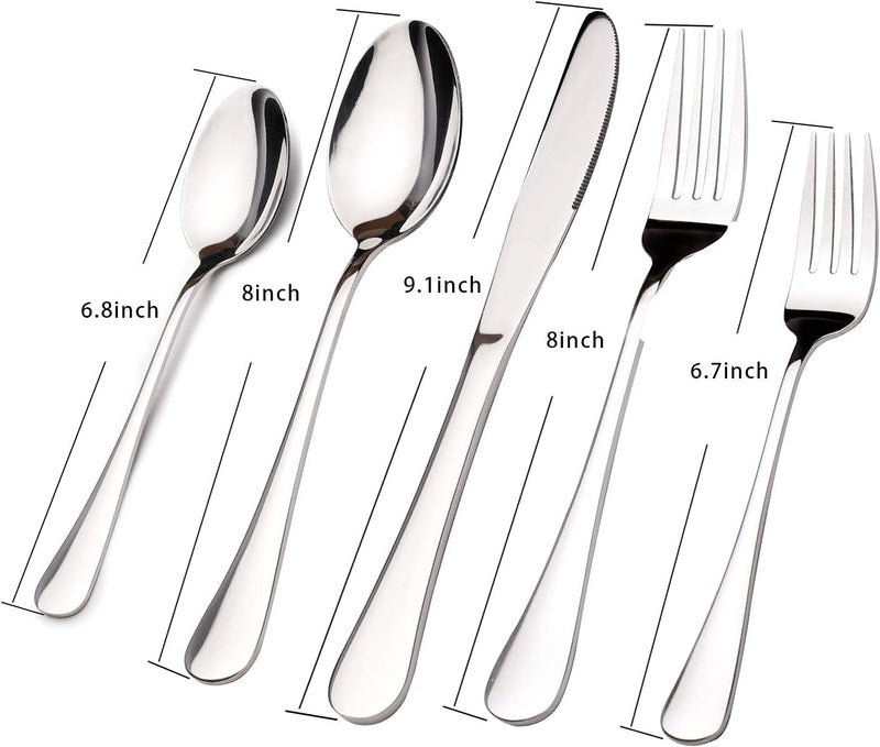 40-Piece Stainless Steel Silverware Set for 8