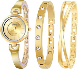 Weicam Women's Bangle Bracelet Watch Set