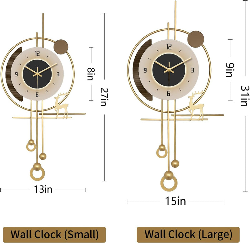 Stylish 17-Inch Battery-Operated Clock