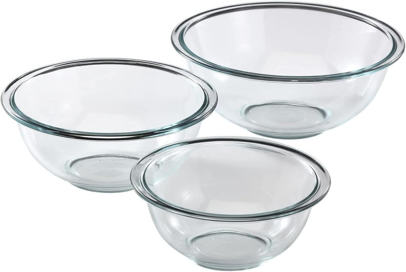 Pyrex 3-Piece Glass Mixing Bowl Set