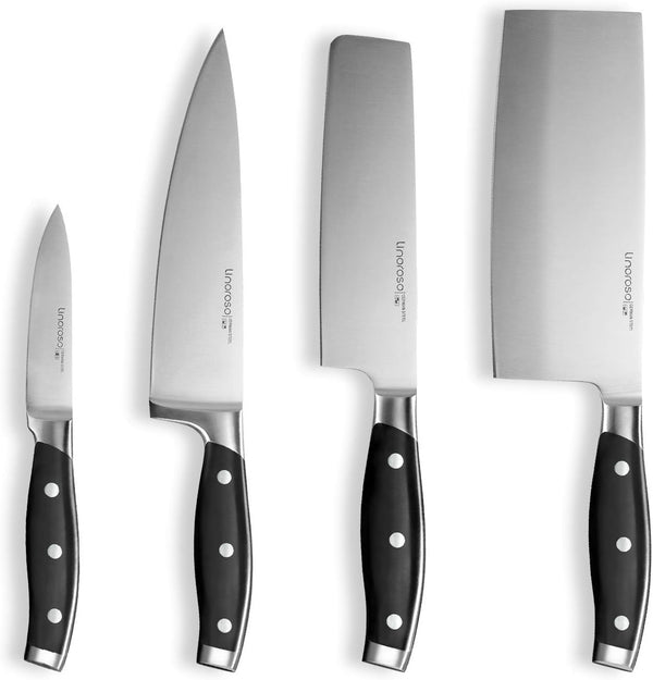 Linoroso 4-Piece German Steel Chef Knife Set