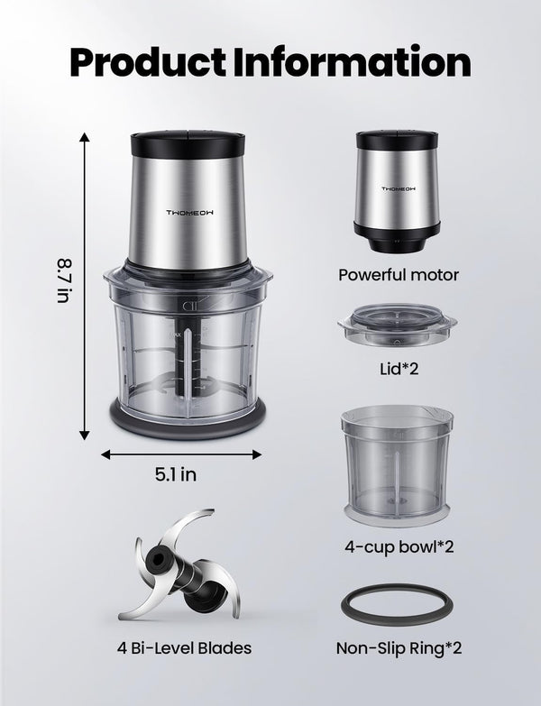 4-Cup Electric Food Processor & Chopper