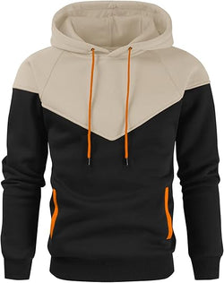 Men's Fleece Color Block Hoodie