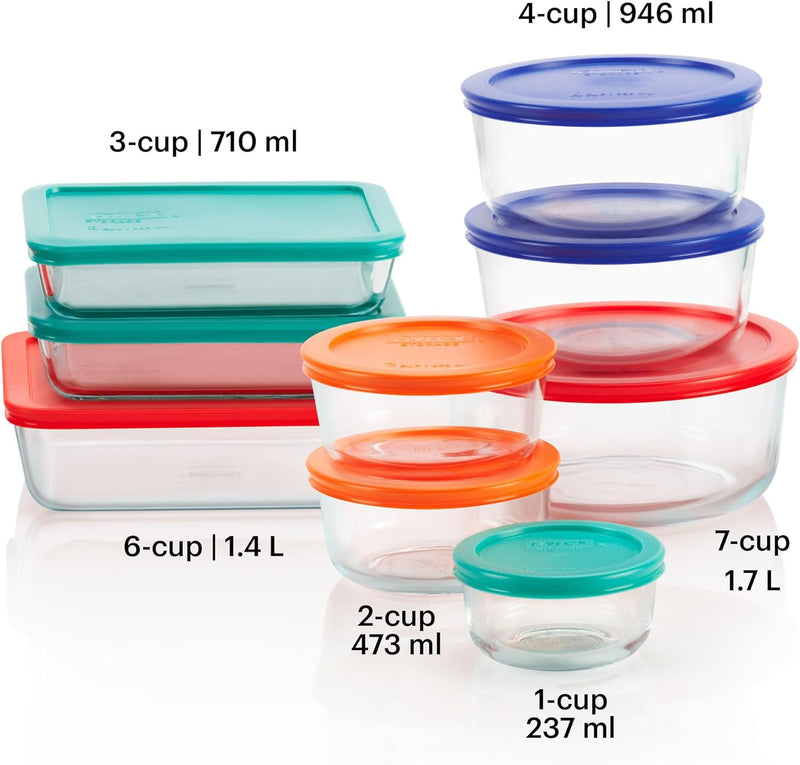 Pyrex 9-Pack Glass Food Storage Set