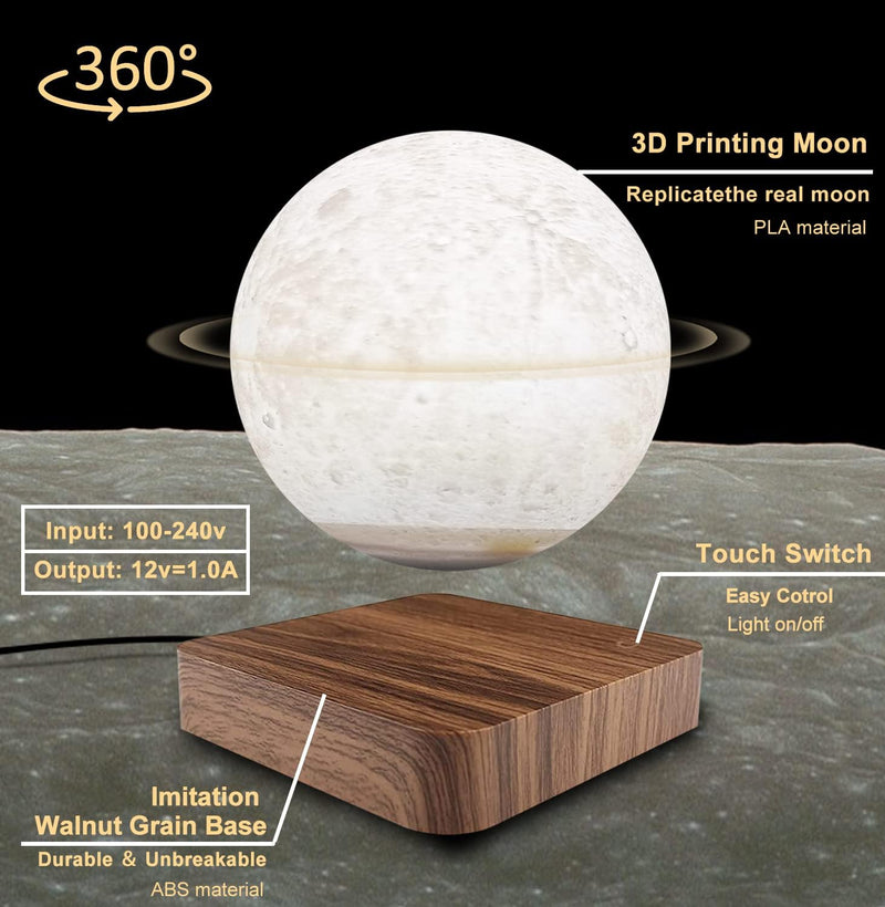 Levitating Moon Lamp with Remote Control