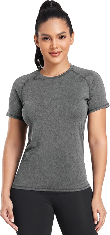 TELALEO Women's Compression T-Shirts (4-Pack)