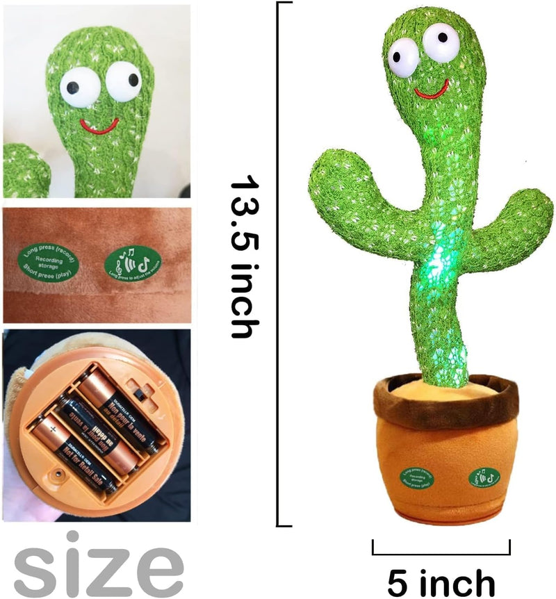 Pbooo Dancing Talking Cactus Toy with LED