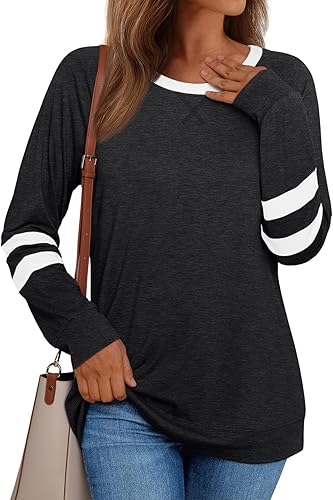 AUTOMET Women's Color Block Long Sleeve Top