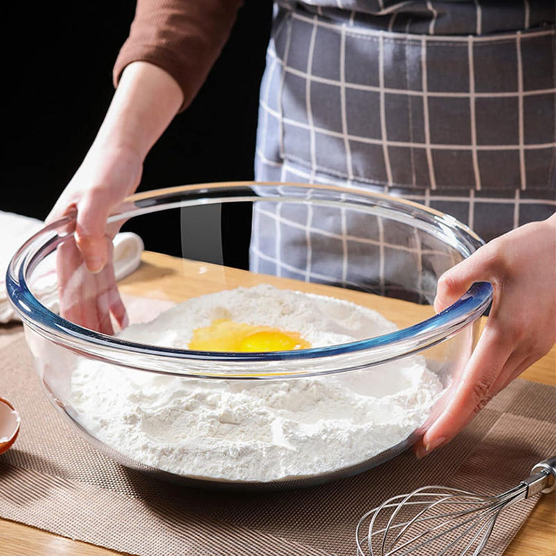 Glass Mixing Bowl Set with Lids