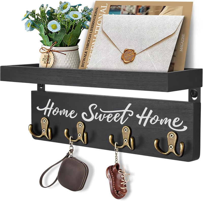 Rustic Key Holder with Mail Organizer