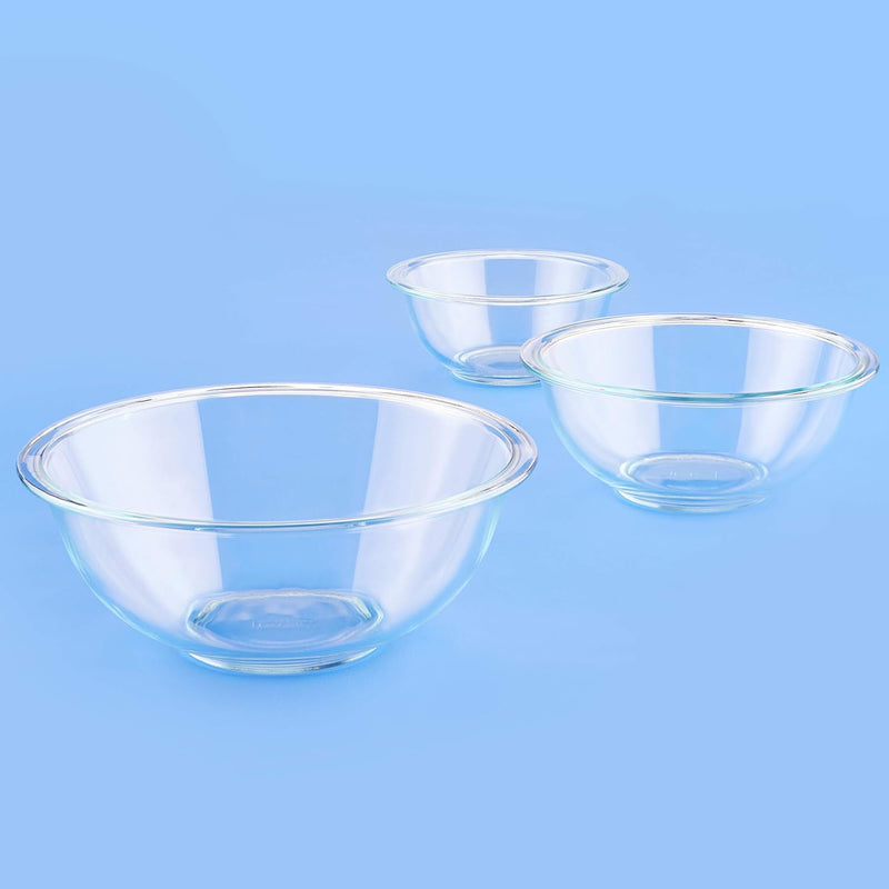 Pyrex 3-Piece Glass Mixing Bowl Set