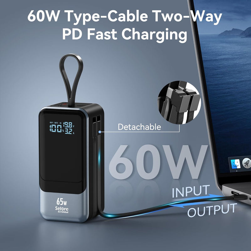 65W Portable Charger Fast Charging