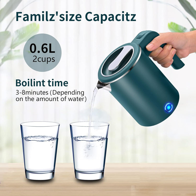 Small Electric Kettle 0.6L, Stainless Steel