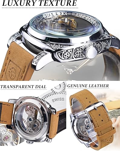 FORSINING Men's Luxury Square Mechanical Watch