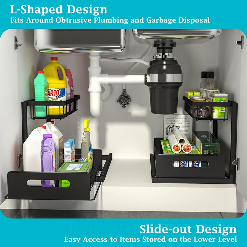 REALINN Under Sink Storage Organizer Set