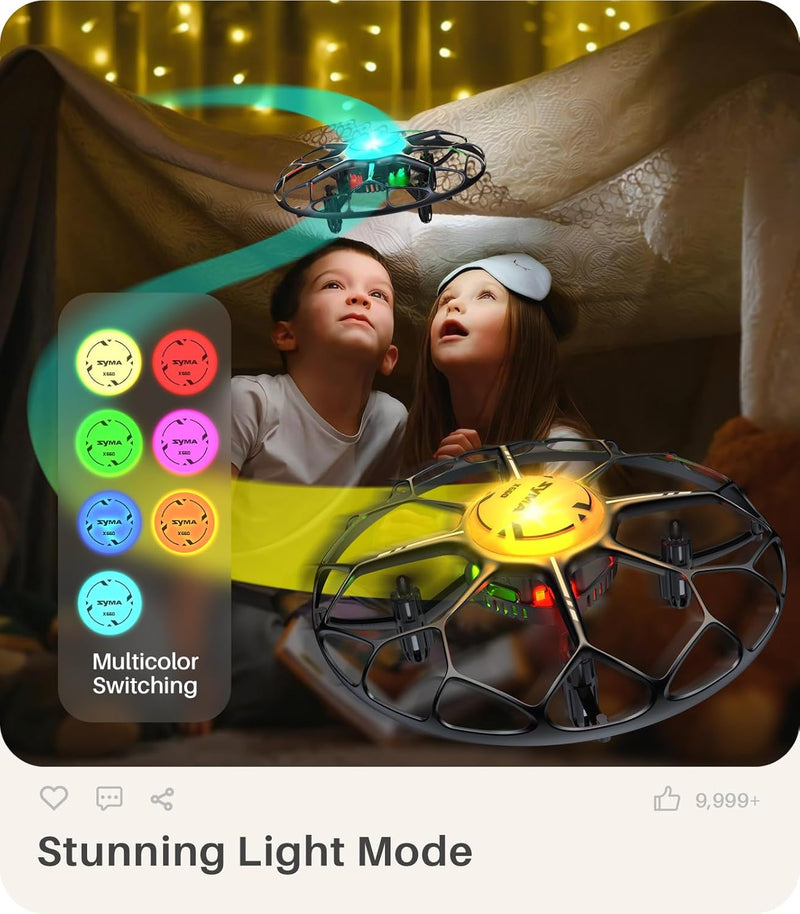 SYMA LED Drone for Kids with Stunts