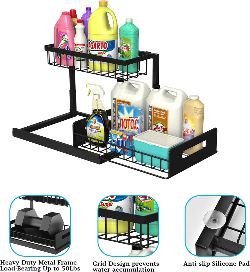 REALINN Under Sink Storage Organizer Set