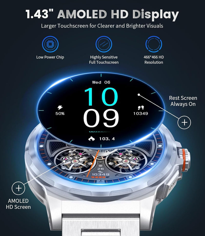 LIGE Military Smartwatch for Men, Fitness Tracker