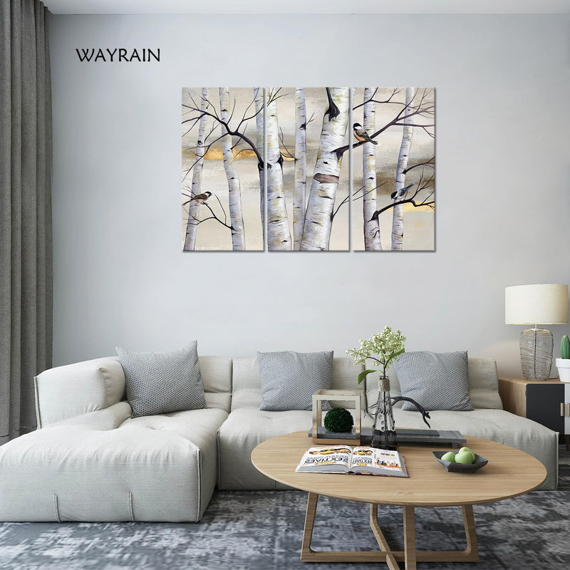 Wayrain Tree and Bird Canvas Art