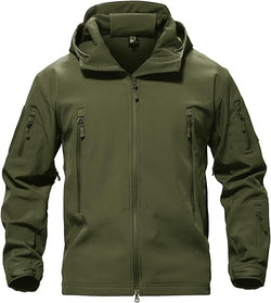 Men’s Hooded Military Tactical Softshell Jacket