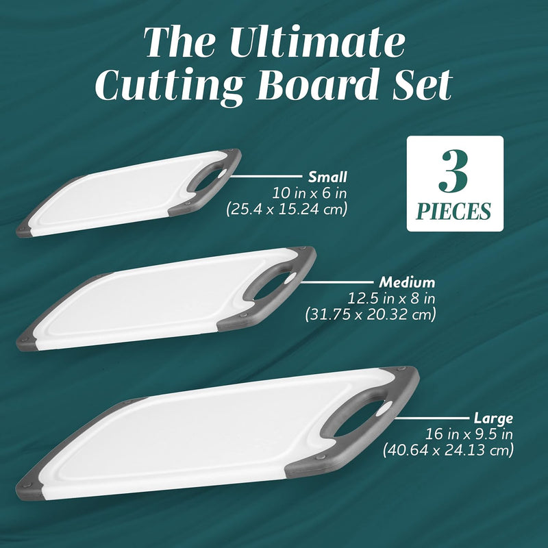 Cutting Boards Set - BPA-Free Non-Slip