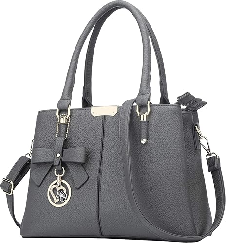 KKXIU Women's 3-Zip Satchel Handbag