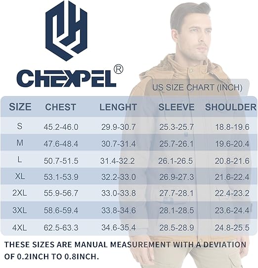 CHEXPEL Men's Winter Military Work Jacket