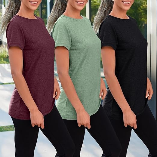 SUNBS Women's 3-Pack Casual T-Shirts