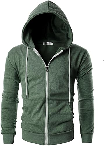 Ohoo Slim Fit Zip-Up Hoodie