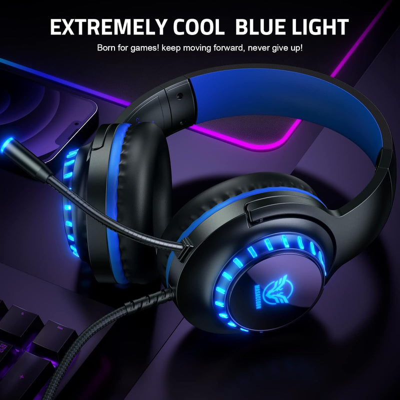 Pacrate Gaming Headset with LED Lights and Microphone