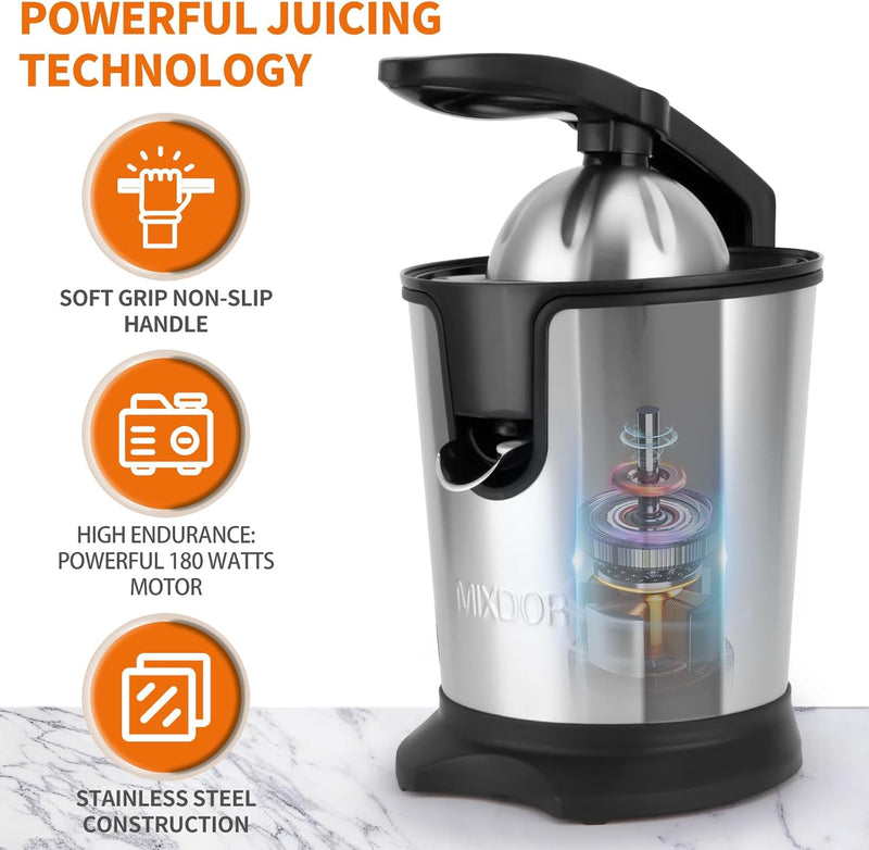 Premium Electric Citrus Juicer Squeezer, 180W