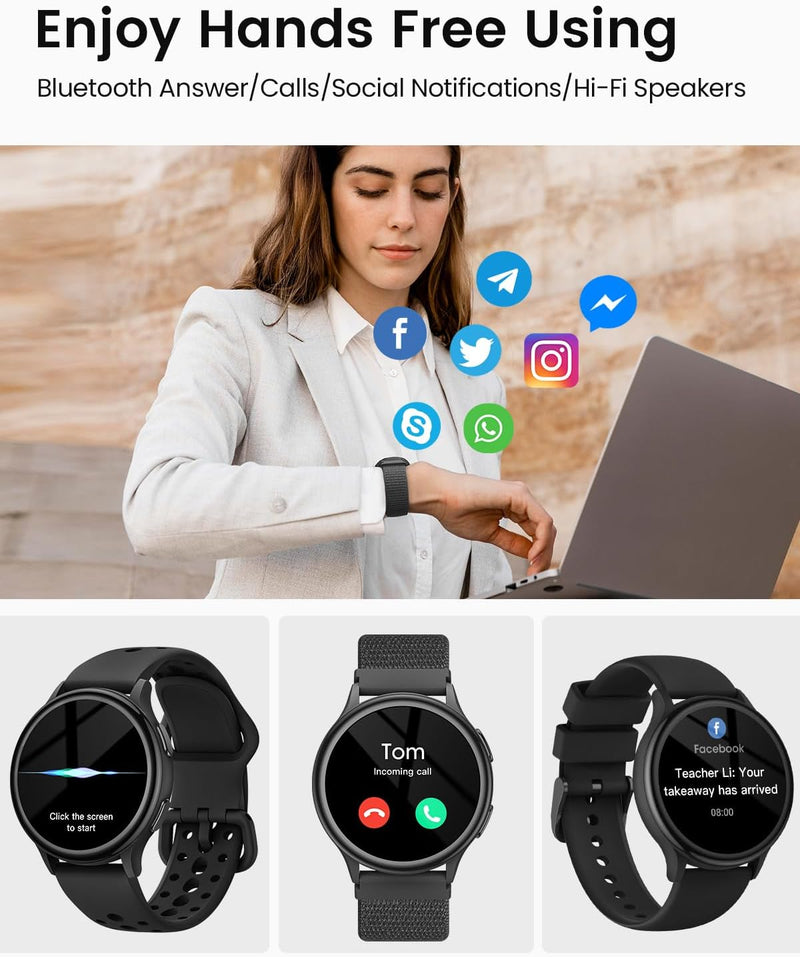 Smart Watch with Call & Fitness Tracker for Women & Men