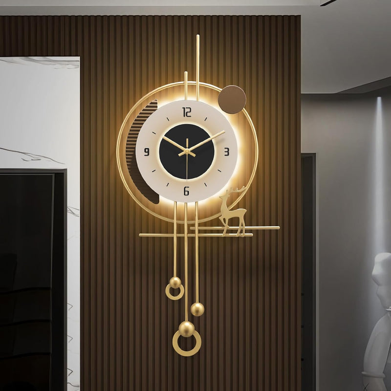 Stylish 17-Inch Battery-Operated Clock